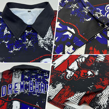 Charger l'image dans la galerie, Custom Black Red-Royal 3D Eagle American Flag Performance Golf Polo Shirt