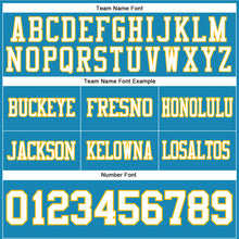 Charger l'image dans la galerie, Custom Panther Blue White-Gold Authentic Football Jersey