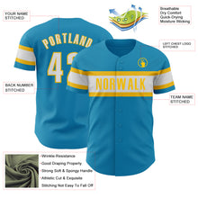 Laden Sie das Bild in den Galerie-Viewer, Custom Panther Blue White-Yellow Authentic Baseball Jersey