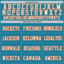 Load image into Gallery viewer, Custom Panther Blue Orange-White Mesh Authentic Throwback Football Jersey