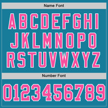 Load image into Gallery viewer, Custom Panther Blue Pink-White Mesh Authentic Throwback Football Jersey