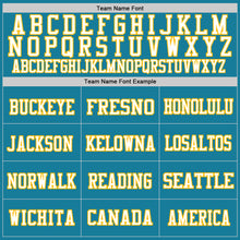 Load image into Gallery viewer, Custom Panther Blue Gold-White Mesh Authentic Throwback Football Jersey