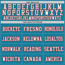 Laden Sie das Bild in den Galerie-Viewer, Custom Panther Blue White-Red Mesh Authentic Throwback Football Jersey