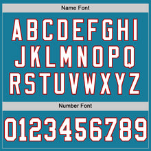 Laden Sie das Bild in den Galerie-Viewer, Custom Panther Blue White-Red Mesh Authentic Throwback Football Jersey