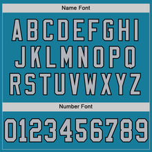 Загрузить изображение в средство просмотра галереи, Custom Panther Blue Gray-Black Mesh Authentic Throwback Football Jersey