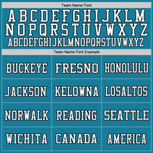 Загрузить изображение в средство просмотра галереи, Custom Panther Blue White-Black Mesh Authentic Throwback Football Jersey