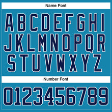 Load image into Gallery viewer, Custom Panther Blue Navy-White Hockey Jersey