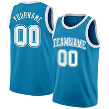 Загрузить изображение в средство просмотра галереи, Custom Panther Blue White Authentic Basketball Jersey