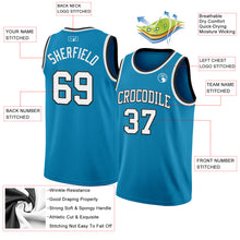 Загрузить изображение в средство просмотра галереи, Custom Panther Blue White-Black Authentic Basketball Jersey