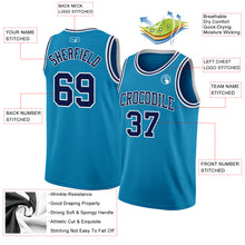 Загрузить изображение в средство просмотра галереи, Custom Panther Blue Navy-White Authentic Basketball Jersey