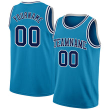Загрузить изображение в средство просмотра галереи, Custom Panther Blue Navy-White Authentic Basketball Jersey
