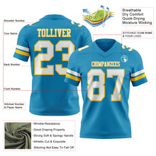 Charger l'image dans la galerie, Custom Panther Blue White-Yellow Authentic Football Jersey