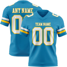 Charger l'image dans la galerie, Custom Panther Blue White-Yellow Authentic Football Jersey