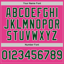 Загрузить изображение в средство просмотра галереи, Custom Pink Green-White Mesh Authentic Throwback Baseball Jersey