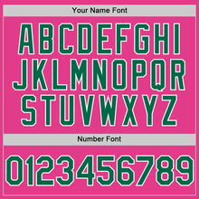 Загрузить изображение в средство просмотра галереи, Custom Pink Kelly Green-White Mesh Authentic Throwback Baseball Jersey