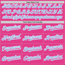 Загрузить изображение в средство просмотра галереи, Custom Pink Light Blue-White Mesh Authentic Throwback Baseball Jersey