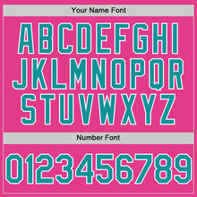 Загрузить изображение в средство просмотра галереи, Custom Pink Teal-White Mesh Authentic Throwback Baseball Jersey