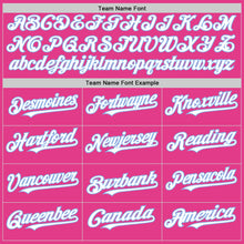 Загрузить изображение в средство просмотра галереи, Custom Pink White-Light Blue Mesh Authentic Throwback Baseball Jersey