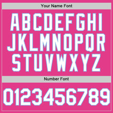 Загрузить изображение в средство просмотра галереи, Custom Pink White-Light Blue Mesh Authentic Throwback Baseball Jersey