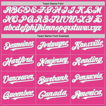 Загрузить изображение в средство просмотра галереи, Custom Pink White-Gray Mesh Authentic Throwback Baseball Jersey