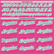 Загрузить изображение в средство просмотра галереи, Custom Pink White-Kelly Green Mesh Authentic Throwback Baseball Jersey