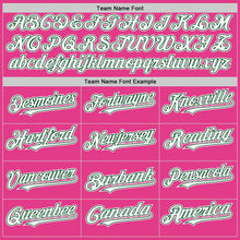 Загрузить изображение в средство просмотра галереи, Custom Pink White-Green Mesh Authentic Throwback Baseball Jersey