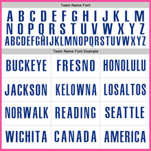 Load image into Gallery viewer, Custom Pink White-Royal Authentic Baseball Jersey