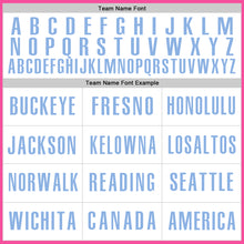 Load image into Gallery viewer, Custom Pink White-Light Blue Authentic Baseball Jersey