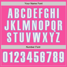 Load image into Gallery viewer, Custom Pink White-Light Blue Authentic Baseball Jersey