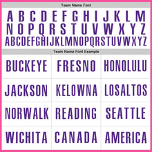 Load image into Gallery viewer, Custom Pink White-Purple Authentic Baseball Jersey