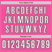 Load image into Gallery viewer, Custom Pink White-Green Authentic Baseball Jersey