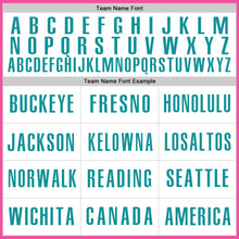 Charger l'image dans la galerie, Custom Pink White-Teal Authentic Baseball Jersey