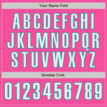 Charger l'image dans la galerie, Custom Pink White-Teal Authentic Baseball Jersey