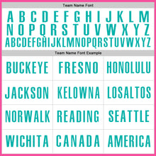 Load image into Gallery viewer, Custom Pink White-Aqua Authentic Baseball Jersey