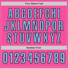 Charger l'image dans la galerie, Custom Pink Light Blue-Black Authentic Baseball Jersey