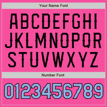 Charger l'image dans la galerie, Custom Pink Light Blue-Black Authentic Baseball Jersey