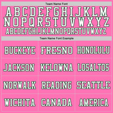 Загрузить изображение в средство просмотра галереи, Custom Pink Green-White Mesh Authentic Throwback Football Jersey