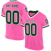Загрузить изображение в средство просмотра галереи, Custom Pink Green-White Mesh Authentic Throwback Football Jersey