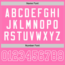 Загрузить изображение в средство просмотра галереи, Custom Pink White Mesh Authentic Throwback Football Jersey