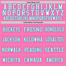 Загрузить изображение в средство просмотра галереи, Custom Pink Teal-White Mesh Authentic Throwback Football Jersey