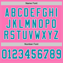 Загрузить изображение в средство просмотра галереи, Custom Pink Teal-White Mesh Authentic Throwback Football Jersey