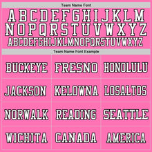 Загрузить изображение в средство просмотра галереи, Custom Pink White-Black Mesh Authentic Throwback Football Jersey