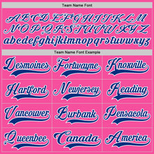 Загрузить изображение в средство просмотра галереи, Custom Pink Royal-White Hockey Lace Neck Jersey