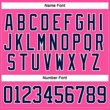 Charger l'image dans la galerie, Custom Pink Navy-White Hockey Lace Neck Jersey