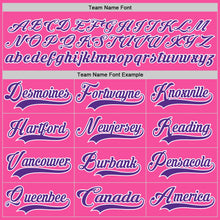 Charger l'image dans la galerie, Custom Pink Purple-White Hockey Lace Neck Jersey