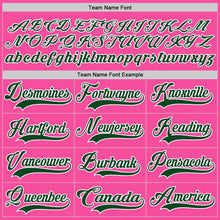Charger l'image dans la galerie, Custom Pink Green-White Hockey Lace Neck Jersey