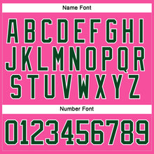 Charger l'image dans la galerie, Custom Pink Green-White Hockey Lace Neck Jersey