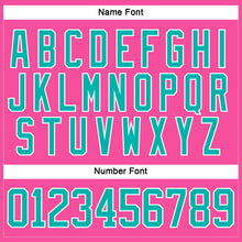 Charger l'image dans la galerie, Custom Pink Aqua-White Hockey Lace Neck Jersey