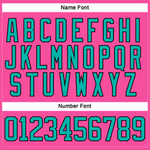 Charger l'image dans la galerie, Custom Pink Aqua-Black Hockey Lace Neck Jersey