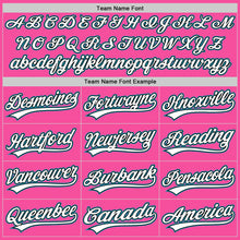 Загрузить изображение в средство просмотра галереи, Custom Pink Black-Teal Authentic Throwback Baseball Jersey